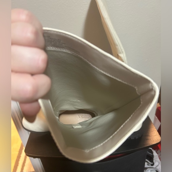 Barely used Just fab Bone color tall black rubber bottom boots- size 8 - Picture 8 of 16